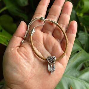 Pandora Brown Leather Sliding Bracelet